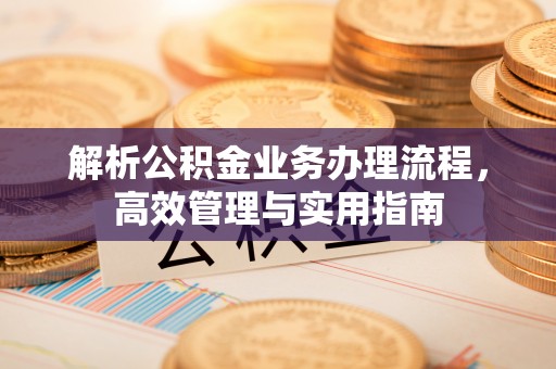 岢岚解析公积金业务办理流程，高效管理与实用指南